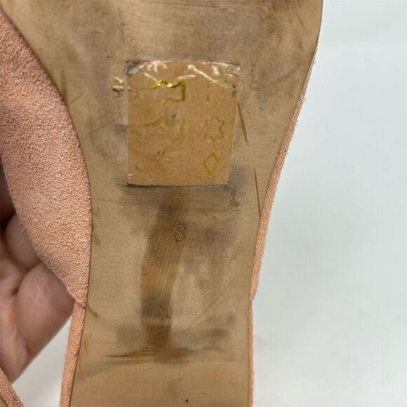 Madewell Miya Women's Pink Suede Block Heel Slip On Mules Size 8 Casual Spring - Picture 10 of 12